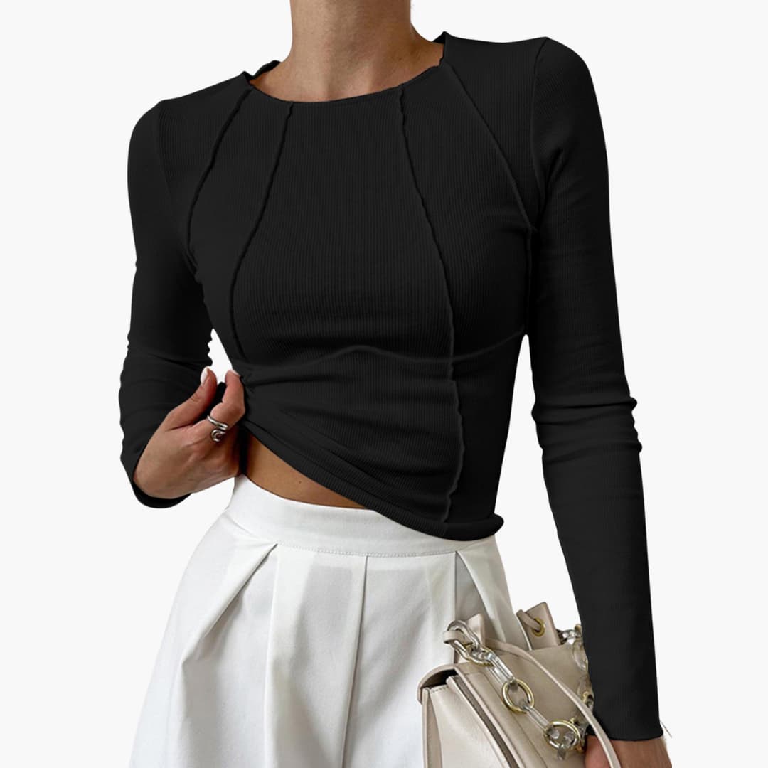 Serah – Sculpted Seam Long Sleeve Top