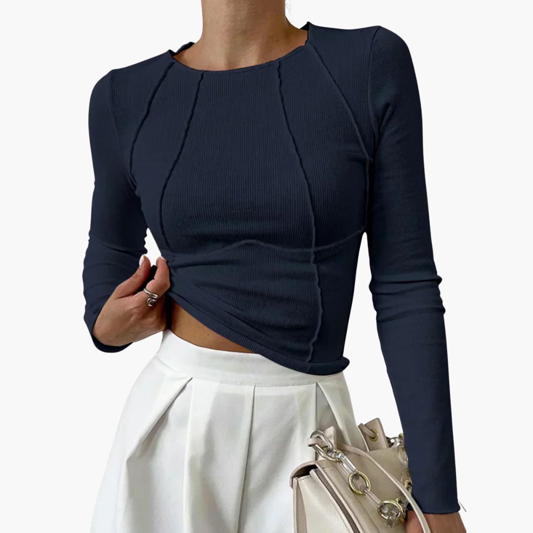 Serah – Sculpted Seam Long Sleeve Top