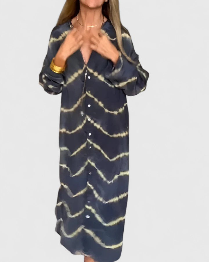 Lotte - Elegant Boho Striped Maxi Dress