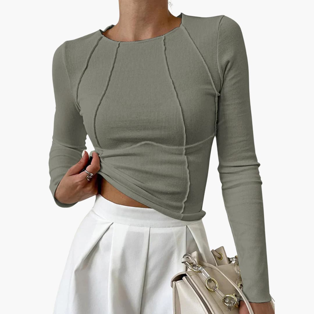 Serah – Sculpted Seam Long Sleeve Top