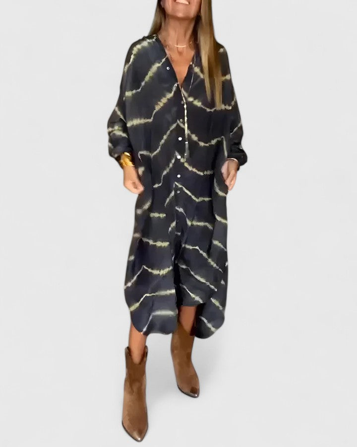 Lotte - Elegant Boho Striped Maxi Dress