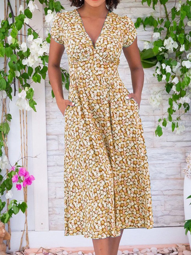 Essie - Floral Midi Dress