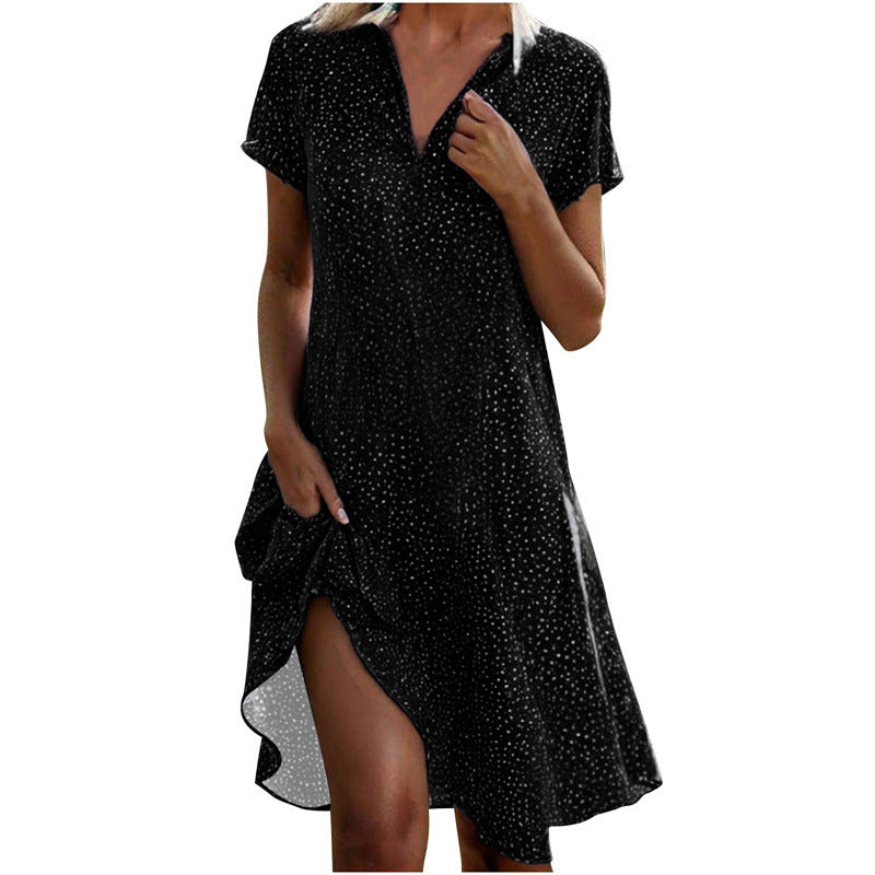 Halsey – Relaxed Dot Print Shirt Dress