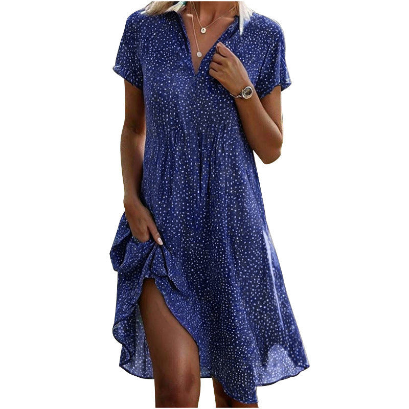 Halsey – Relaxed Dot Print Shirt Dress