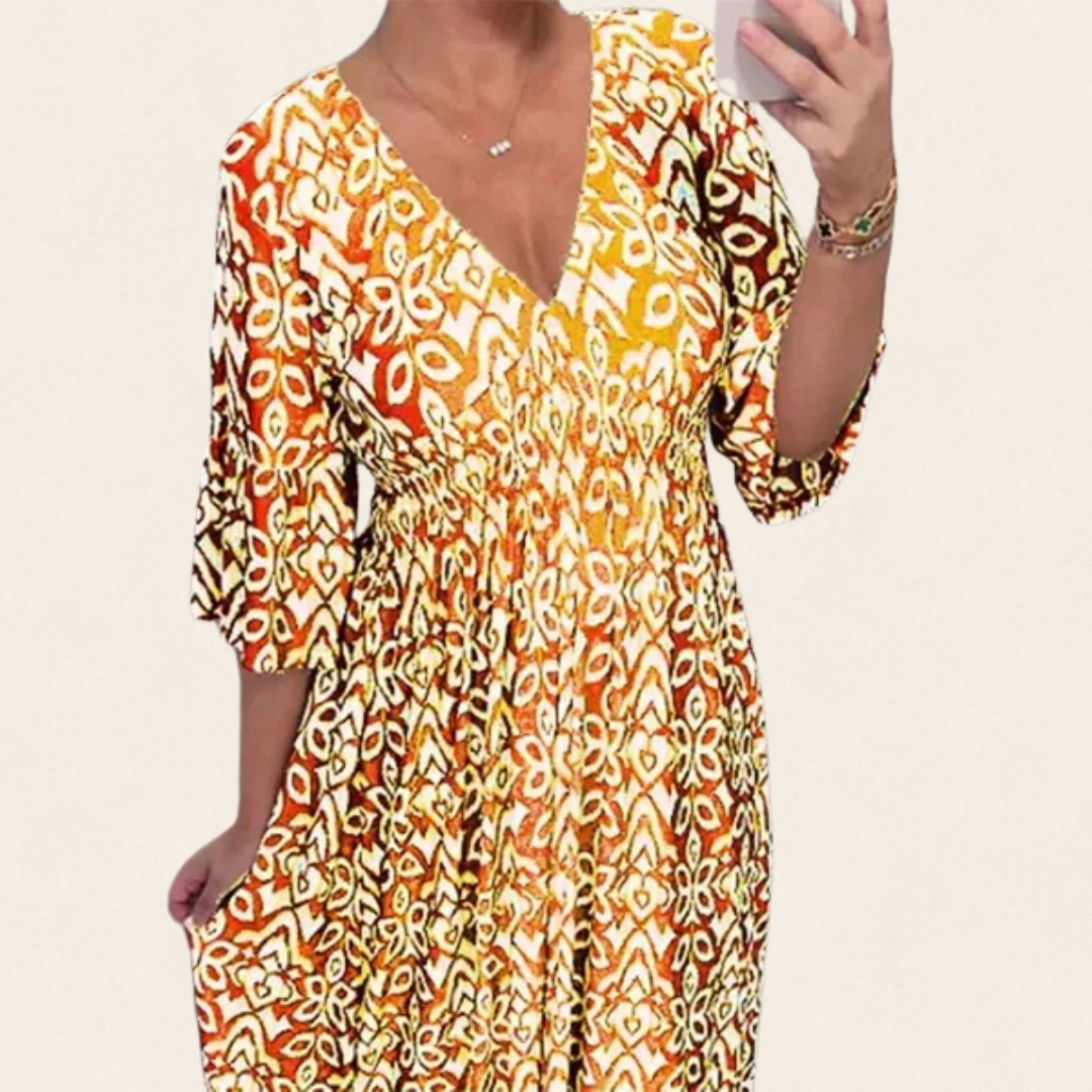 Fay - Floral Dress with V-Neck