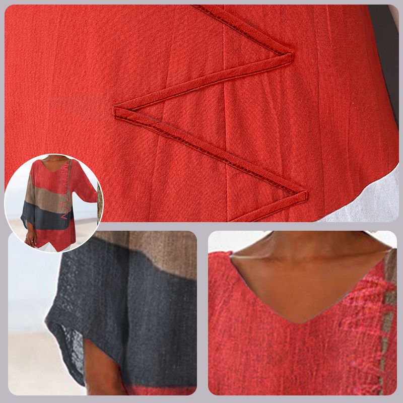 Hella - Artistic V-Neck Tunic – Creative, Airy & Stylish