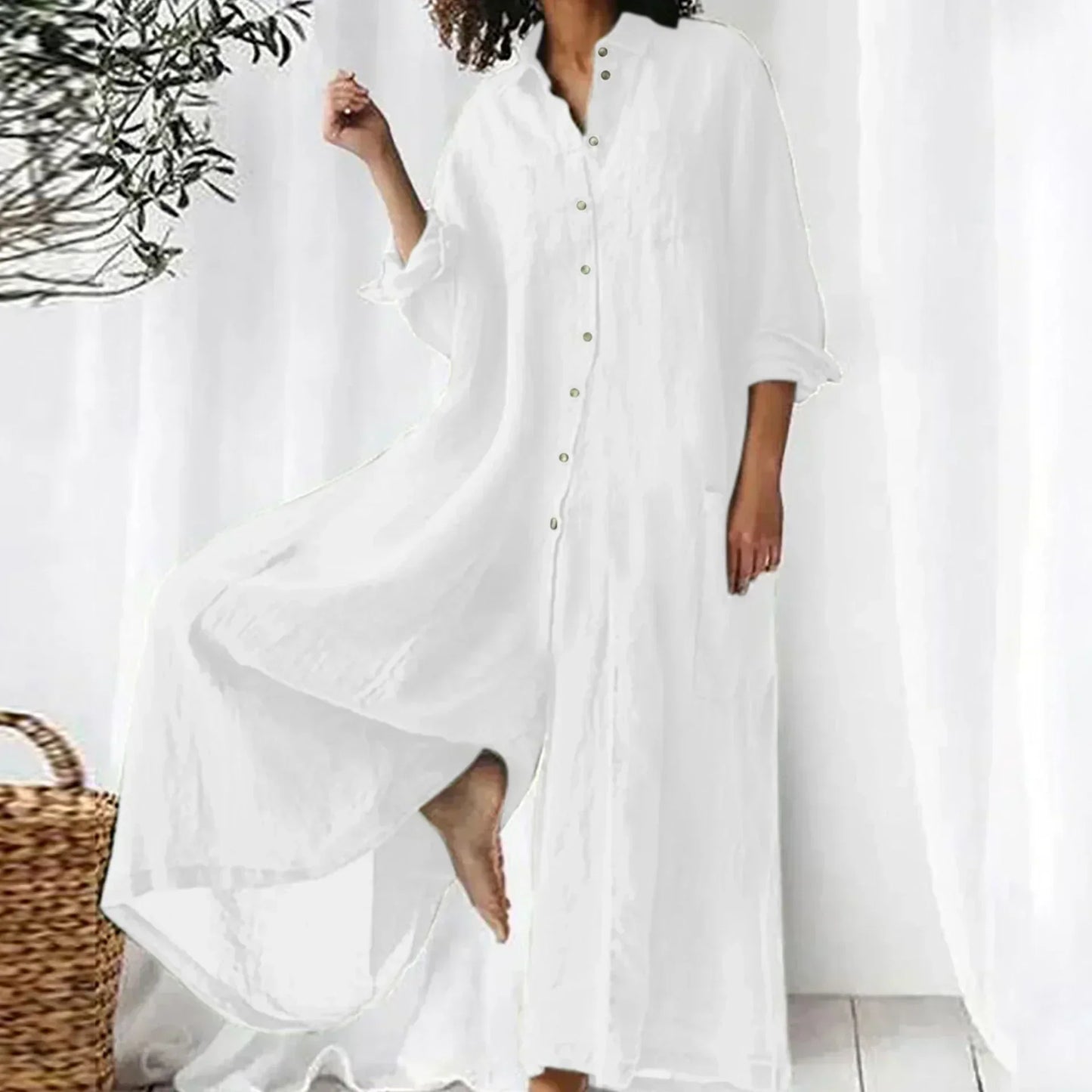 Francesca – Oversized Button-Down Jumpsuit