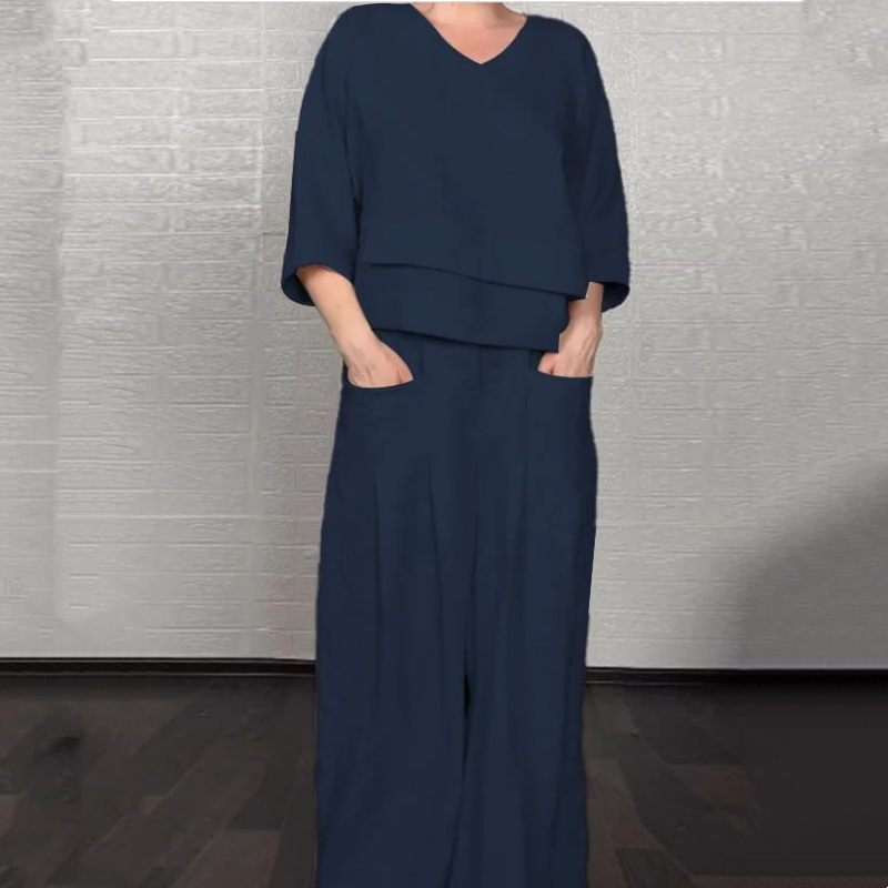 Angelica - Minimalist Wide-Leg Set