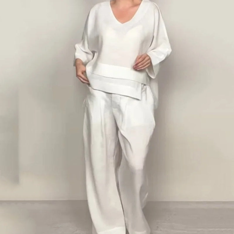Angelica - Minimalist Wide-Leg Set