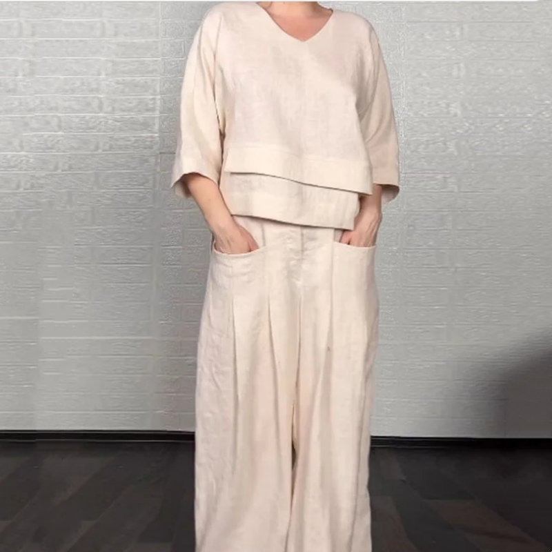 Angelica - Minimalist Wide-Leg Set