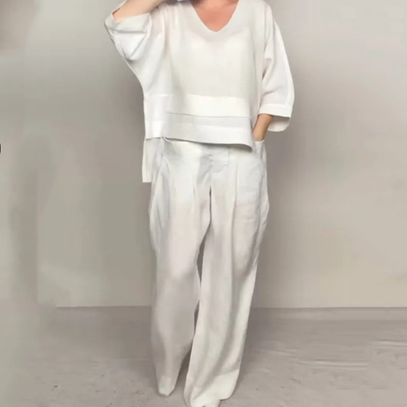 Angelica - Minimalist Wide-Leg Set
