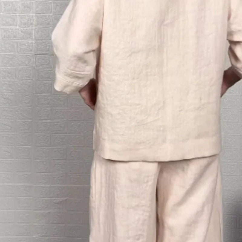 Angelica - Minimalist Wide-Leg Set