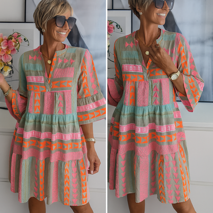Stacy – Embroidered Summer Mini Dress