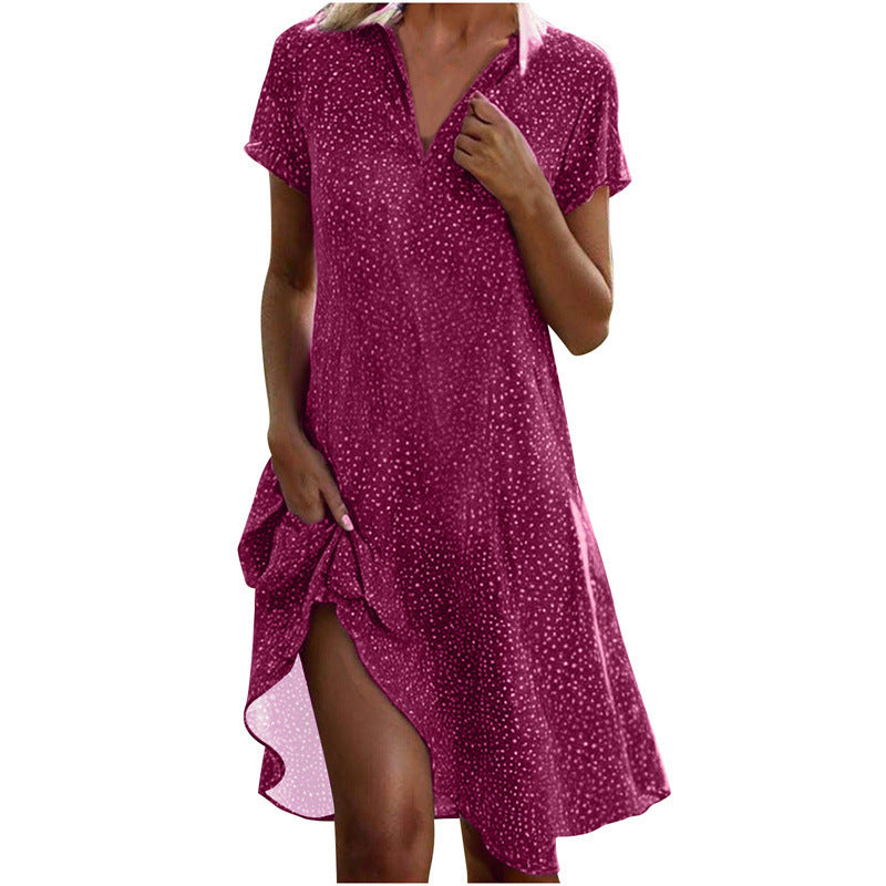 Halsey – Relaxed Dot Print Shirt Dress