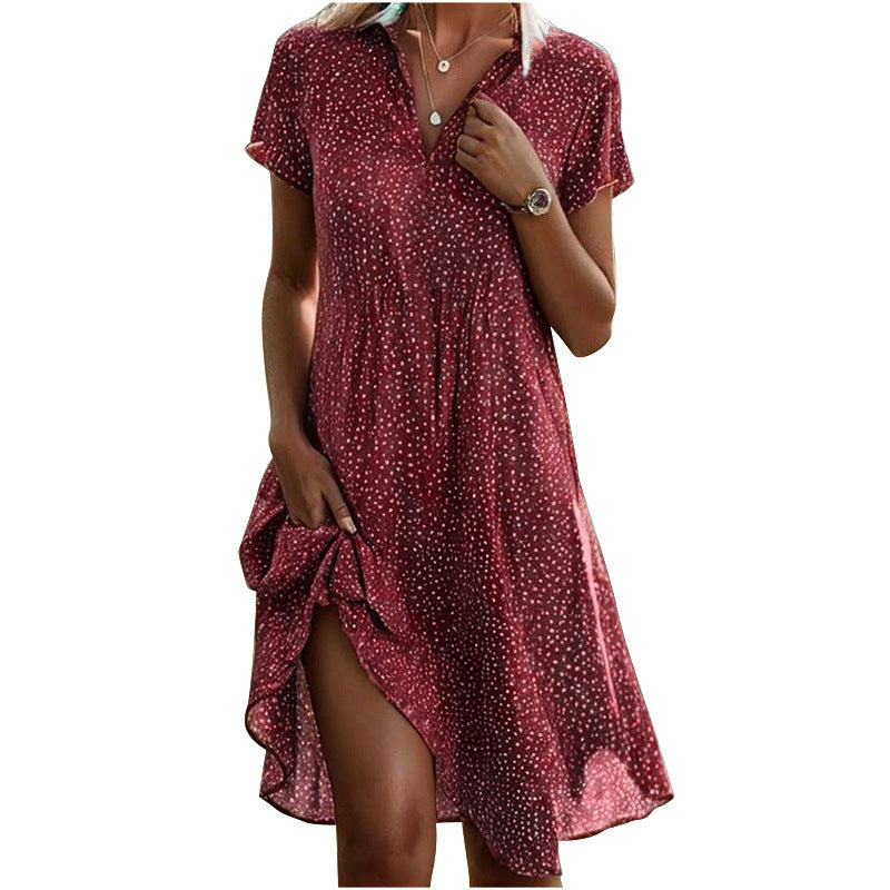 Halsey – Relaxed Dot Print Shirt Dress