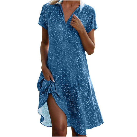 Halsey – Relaxed Dot Print Shirt Dress