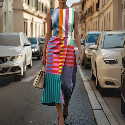 Tanya - Printed Sleeveless Dress