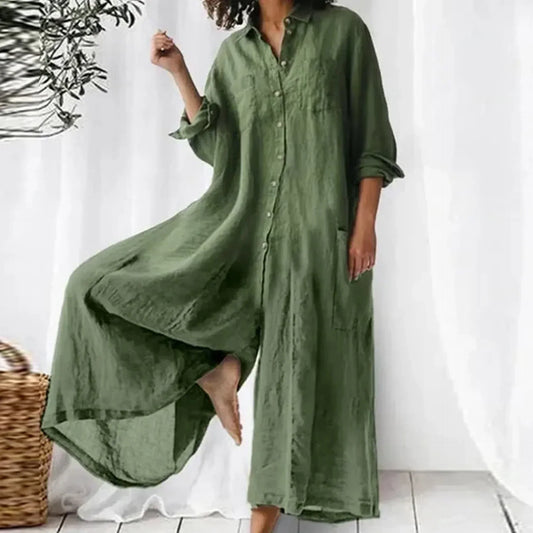 Francesca – Oversized Button-Down Jumpsuit