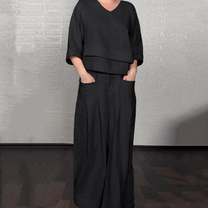 Angelica - Minimalist Wide-Leg Set